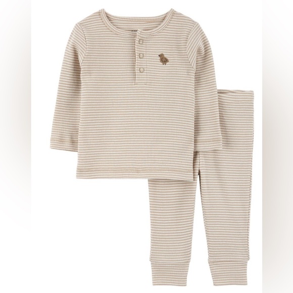 Carter’s 3 Month Baby Boy 3 Piece Farm Animal Outfit Bodysuit, Shirt & Joggers - Picture 3 of 11